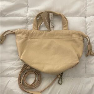 Madewell Cream Leather Crossbody Bag